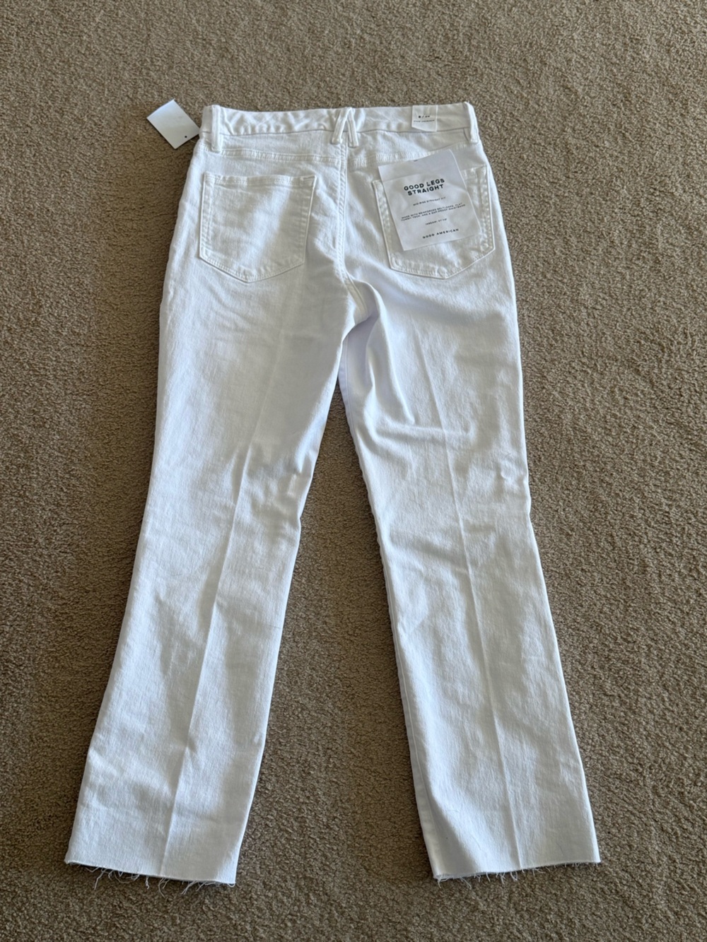 Good American Good Legs Straight White Jeans NWT Women’s Size 8/29 - Picture 5 of 8
